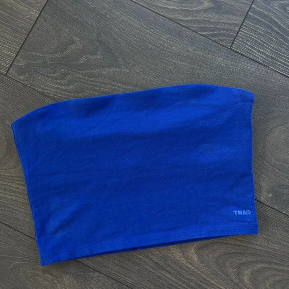 Aritzia TNA Royal Blue Crop Tube Top / Strapless Top - Size Medium - Picture 1 of 4